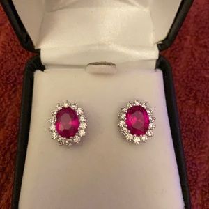*NWT* Amethyst and Diamond earrings